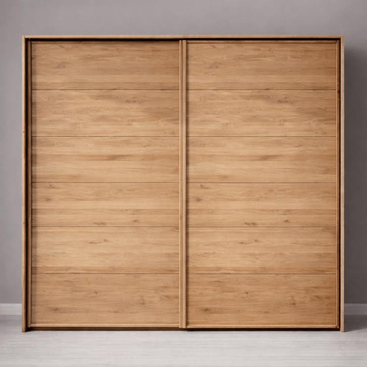 Forestales Oakside Massief Eikenhout Zweefdeur Kledingkast -, Maison & Meubles, Armoires | Penderies & Garde-robes