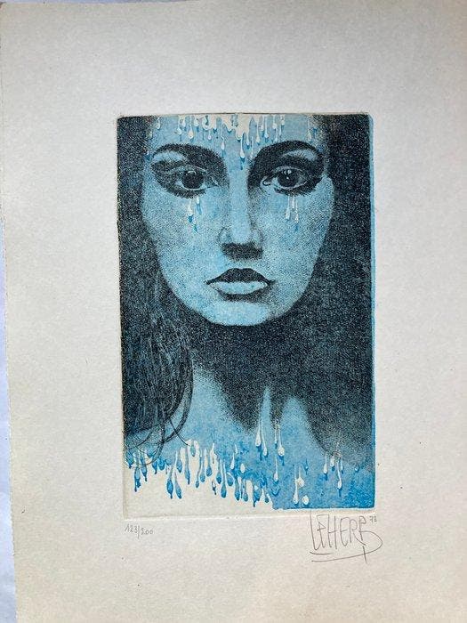 Helmut Leherb (1933-1997) - 5 Blue Ladys: Nostalgia,, Antiquités & Art, Antiquités | Autres Antiquités