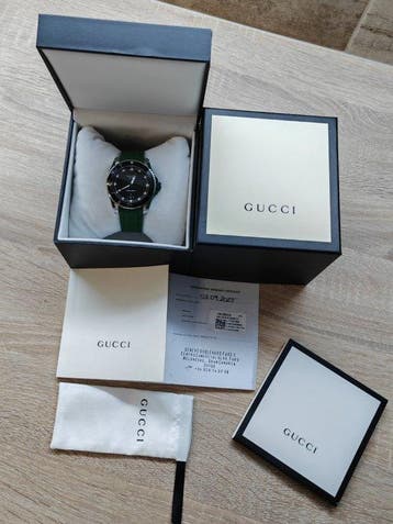 Gucci - Gucci Dive Green Rubber Strap – 40 mm – Like New –, Nieuw
