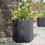 vidaXL Plantenbak zeshoek 46x40x45 cm staal antracietkleurig, Verzenden
