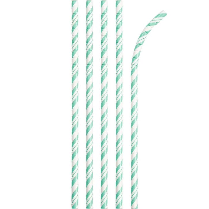 Mint Groene Rietjes Gestreept 24st, Hobby & Loisirs créatifs, Articles de fête, Envoi