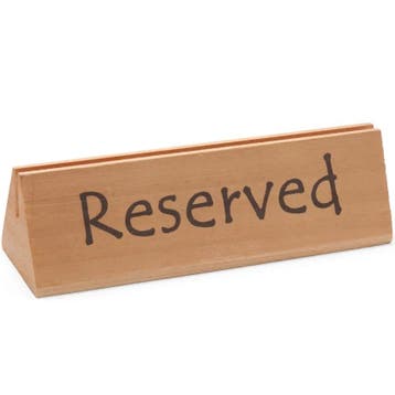 Tafelbordje | Hout | Reserved | Met Menukaartsleuf |, Verzenden, Nieuw in verpakking