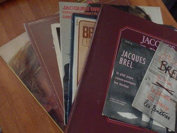 Jacques Brel - 12 items including 2 box sets/ 8 LPs & 2 x 7