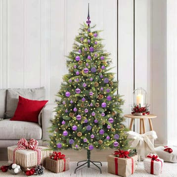 vidaXL Kunstmatige Scharnierende Kerstboom met Kegels Groen, Diversen, Kerst, Verzenden, Nieuw