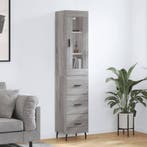 vidaXL Hoge kast 34,5x34x180 cm bewerkt hout grijs sonoma, Verzenden, Nieuw
