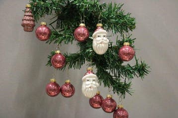 mini-set kerstmis, 13 delig, met kerstman, roze -, Diversen, Nieuw