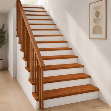 vidaXL Trap Tread 12 st 90 x 25 x 2 cm Bruin Massief, Bricolage & Construction, Verzenden