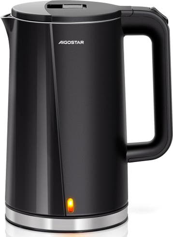 Waterkoker - Retro - met LED - 1.7L - 2200W - Zwart •, Elektronische apparatuur, Waterkokers, Verzenden, Nieuw