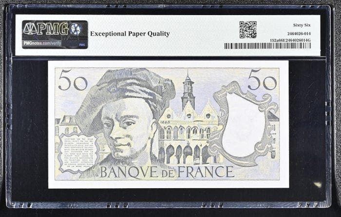 Frankrijk. - 50 Francs - 1977 - PMG 66 EPQ - Pick 152a, Timbres & Monnaies, Billets de banque | Europe | Billets non-euro