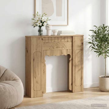vidaXL Haardombouw Artisanaal eiken 93 x 20 x 89 cm Bewerkt, Verzenden, Nieuw