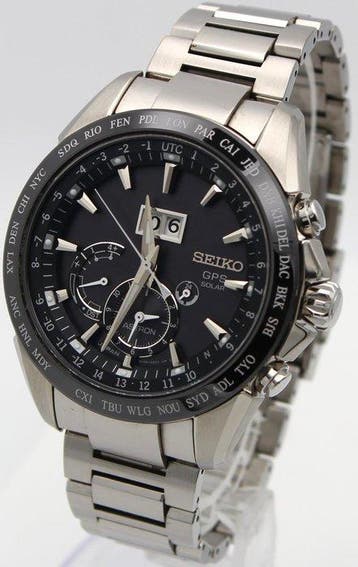 Seiko - SEIKO ASTRON GPS Solar Big Date Dual Time Watch -