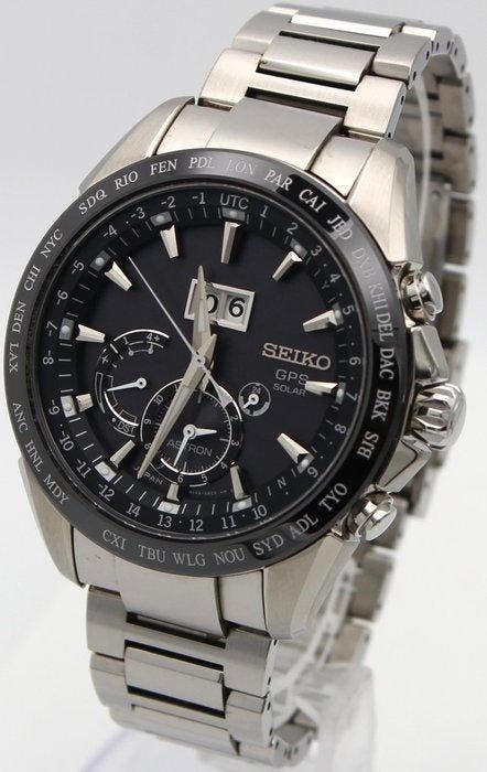 Seiko - SEIKO ASTRON GPS Solar Big Date Dual Time Watch -, Bijoux, Sacs & Beauté, Montres | Anciennes | Antiquités