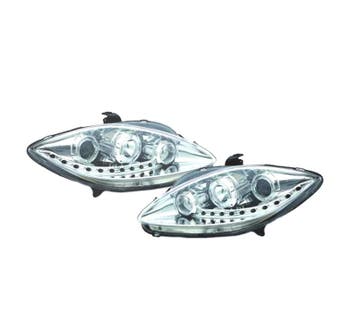 PHARES SEAT LEON ALTEA TOLEDO 04-09 FOND CHROME LUMIÈRE DIUR, Autos : Pièces & Accessoires, Éclairage, Verzenden