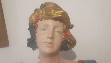 Buste, Alice - 52 cm - Plâtre - 1890