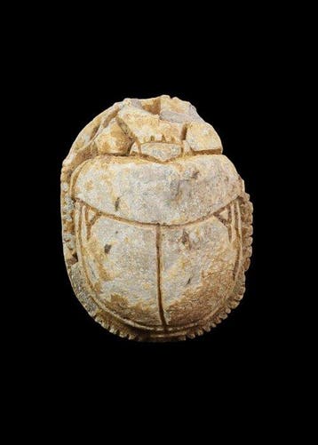 Égypte ancienne, période tardive Stéatite Grand scarabée au