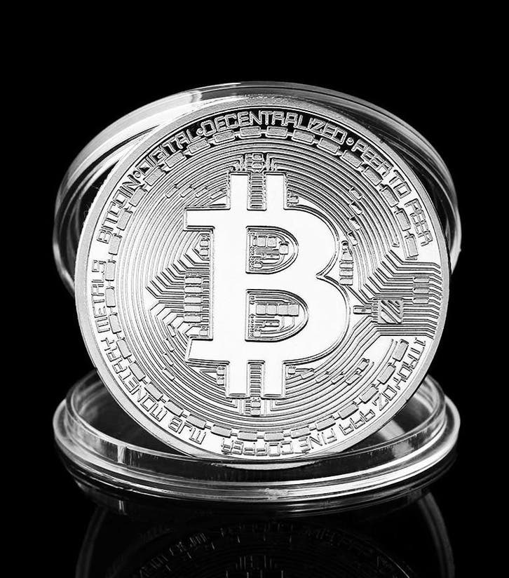 Bitcoin munt, zilverkleur, in opbergdoosje, Bricolage & Construction, Outillage | Autres Machines, Envoi