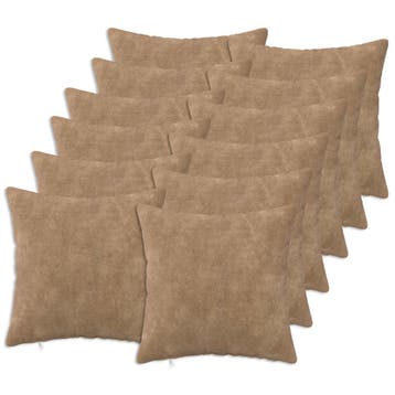 vidaXL Kussensloop 12 pcs HEERLEN Taupe 45 x 45 cm, Verzenden