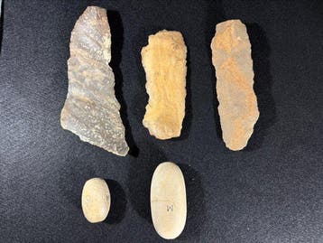 Neolithisch 5-delige Prehistorische Set – Grote Klingen &, Verzamelen