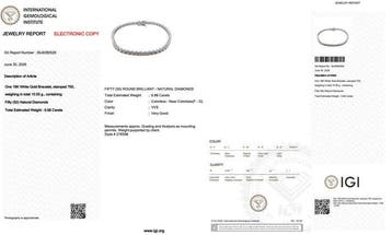 Armband - 18 karaat Witgoud - 6.88ct. tw. Diamant, Nieuw