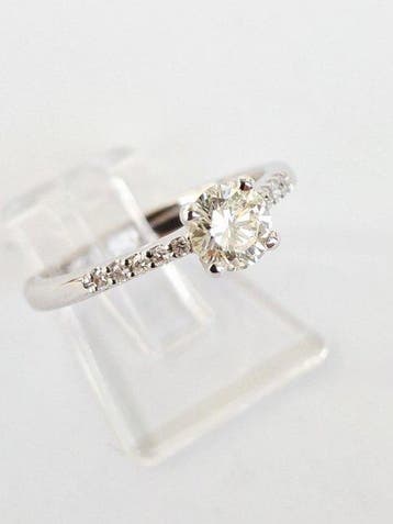 Bague de fiançailles - 14 carats Or blanc - 0.68ct. tw.