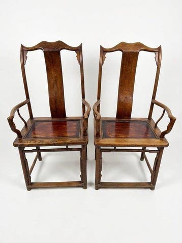Bijzetstoel - yumu - China - Qing Dynastie (1644-1911) - set