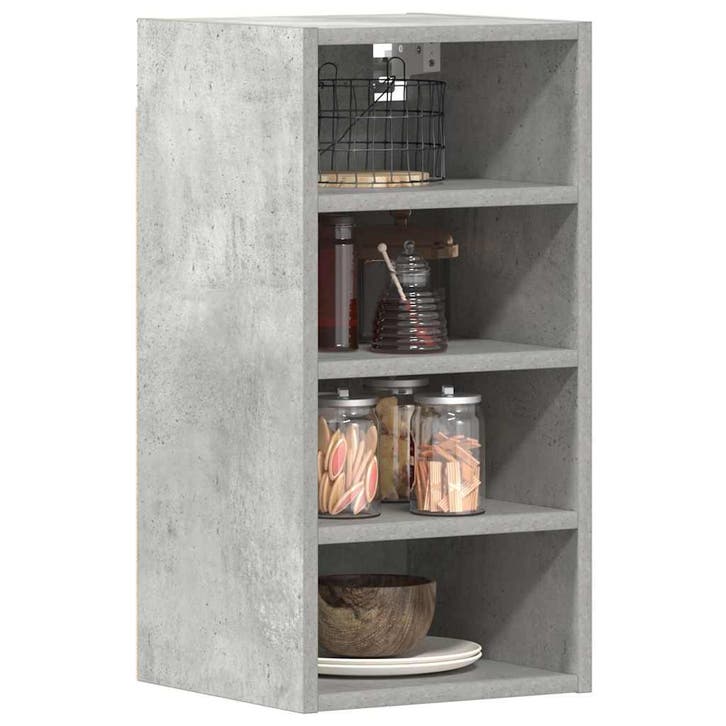 vidaXL Bovenkast Riga 30x29,5x60 cm bewerkt hout betongrijs, Huis en Inrichting, Kasten | Overige, Nieuw, Verzenden
