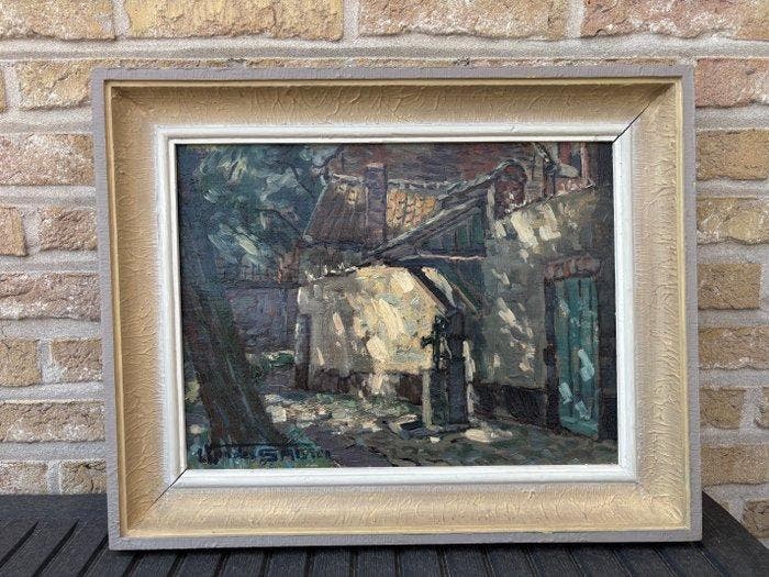 Leo Vandersmissen (1900-1966) - Huisje met waterpomp te, Antiek en Kunst, Kunst | Schilderijen | Klassiek