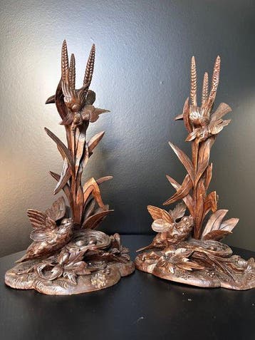 Kandelaar (2) - Hout, Antiek en Kunst