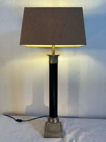 Tafellamp - Empire Style - Staal, Textiel