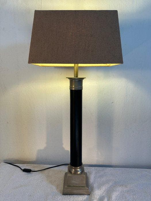 Tafellamp - Empire Style - Staal, Textiel, Antiek en Kunst, Curiosa en Brocante