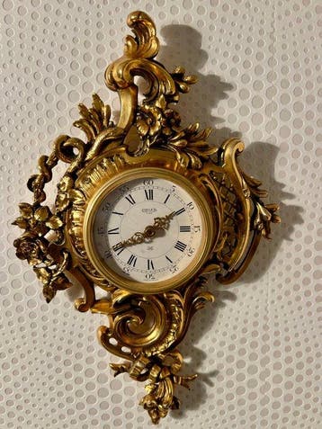 Klok - Art Deco Glas, Brons - 1950-1960 - Jaeger-Lecoultre