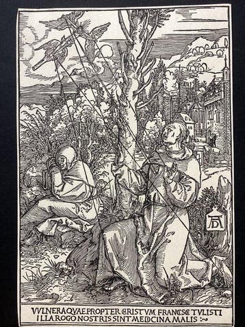 Albrecht Dürer (1471-1528), after - Saint Francis receiving