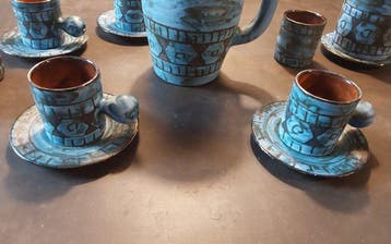 Alain maunier Vallauris - Drinkservies (12) - etnisch -