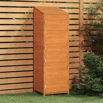 vidaXL Tuinschuur 55x52x174,5 cm massief vurenhout bruin, Tuin en Terras, Verzenden, Nieuw