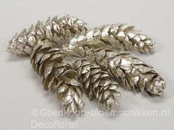 Dennenappel STROBUS Grote dennenappel Platinum 10-15cm Zak50, Nieuw