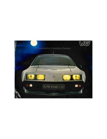 1979 ALPINE A310 V6 BROCHURE NEDERLANDS