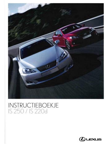 2009 LEXUS IS PROGRAMMA INSTRUCTIEBOEKJE NEDERLANDS, Ophalen of Verzenden