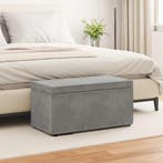 vidaXL Kruk Lichtgrijs 81 x 41 x 40 cm Velvet en Geengineerd, Verzenden, Nieuw