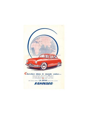 1956 PANHARD DYNA BROCHURE FRANS, Ophalen of Verzenden, Nieuw