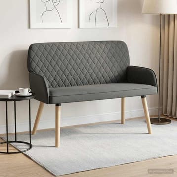 vidaXL 2-zitsbank / zetel met massief houten poten 2-zits, Huis en Inrichting, Verzenden, Nieuw