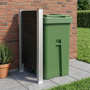 vidaXL Afvalbak Schutting Grijs 85 x 12 x 115 cm Aluminium, Doe-het-zelf en Bouw, Containers, Verzenden
