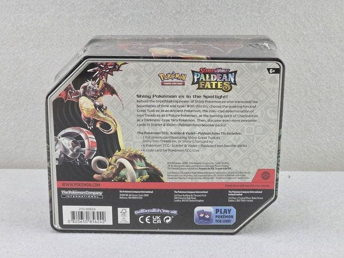 Pokémon - 1 Box - Paldean Fates Tin - Iron Treads ex -, Hobby en Vrije tijd, Verzamelkaartspellen | Pokémon