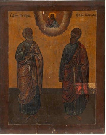 Icône - Pierre et Paul - Bois