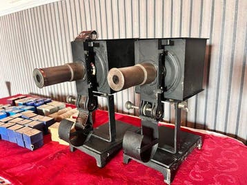 Inconnu French Magic Lantern Projector Pair - Brass Optics &