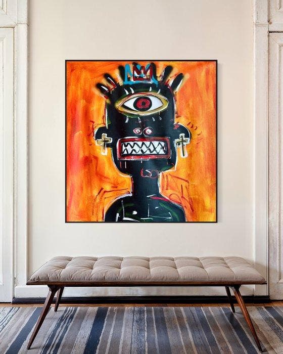 Timo Wedell - Basquiats Mr. Illuminati - XL, Antiek en Kunst, Kunst | Schilderijen | Modern