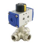 G3/8 Vanne À Boule Pneumatique À 3 Voies En Laiton À Port, Bricolage & Construction, Verzenden