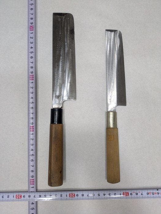 Keukenmes - Staal, Hout - Japan - Traditioneel Japanse, Antiek en Kunst, Antiek | Keukengerei
