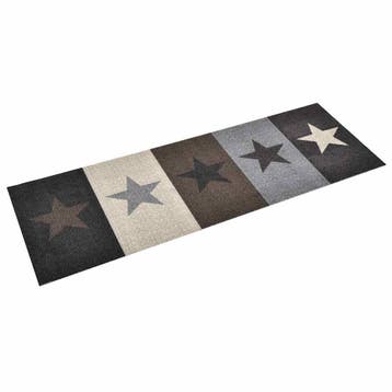 vidaXL Keukenmat wasbaar Stars 60x180 cm, Verzenden, Nieuw