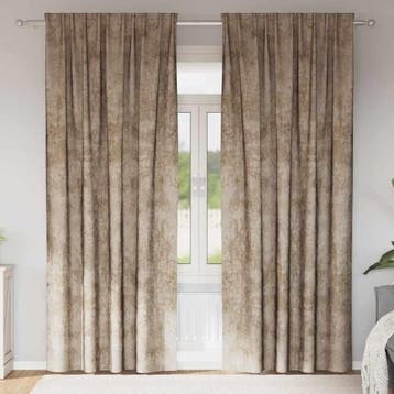 vidaXL Velvet Gordijnen 2 st champagne 260 x 140 cm Fluweel, Verzenden, Nieuw