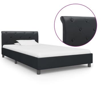 vidaXL Bedframe kunstleer zwart 100x200 cm, Verzenden, Nieuw